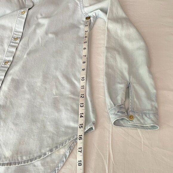 DRIFTWOOD Light Washed Embroidered Back Demin Shirt Size M - Picture 11 of 14